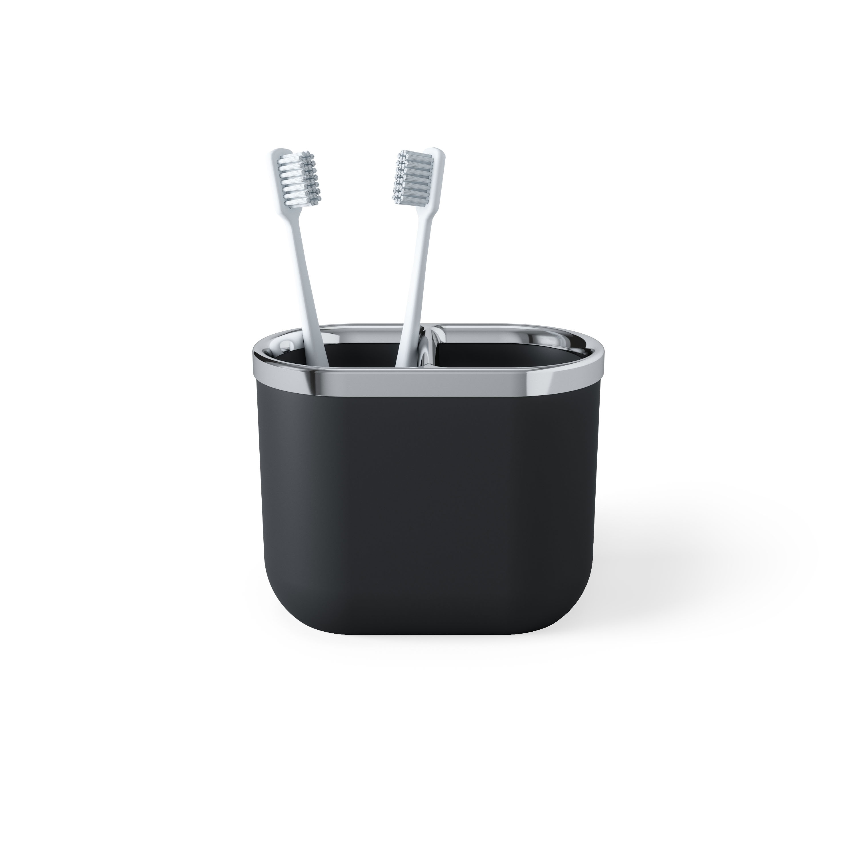 Buy Stylish Tooth Brush Holder - Silver & Black at the best price