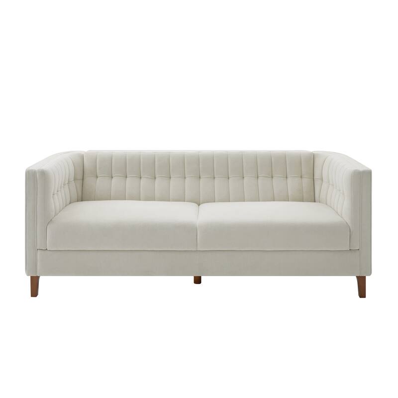 Christopher Knight Home - American Design 76" Upholstered 3-Seater Sofa with Channel Tufted Back
