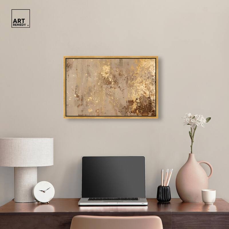 Gilded Dust Canvas by Art Remedy