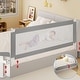 preview thumbnail 1 of 11, Toddler Bed Rail with Detachable Guardrail & Safety Strap 78.7", 1 Side