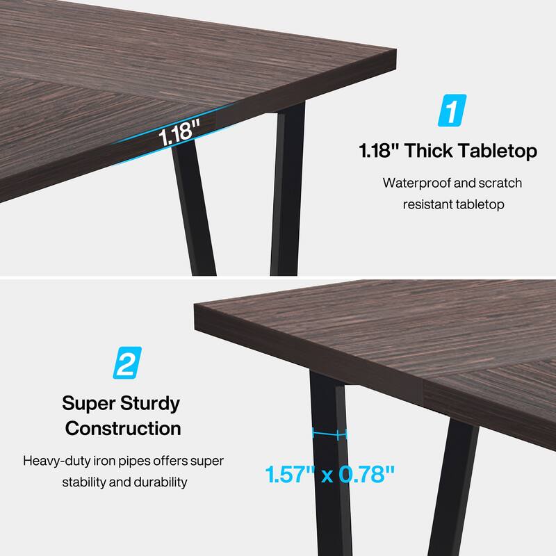 8FT Conference Table, 94.48" L x 47.24" W x 29.52" H Conference Room Meeting Seminar Table with Grommet Power Hub - N/A
