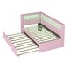 preview thumbnail 22 of 23, 2 Color Twin Bed with USB Ports and LED Belt, LED Design Platform Bed with Trundle