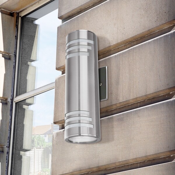 2 Bulbs Modern Outdoor Lighting Cylinder Lamp Outdoor Armed