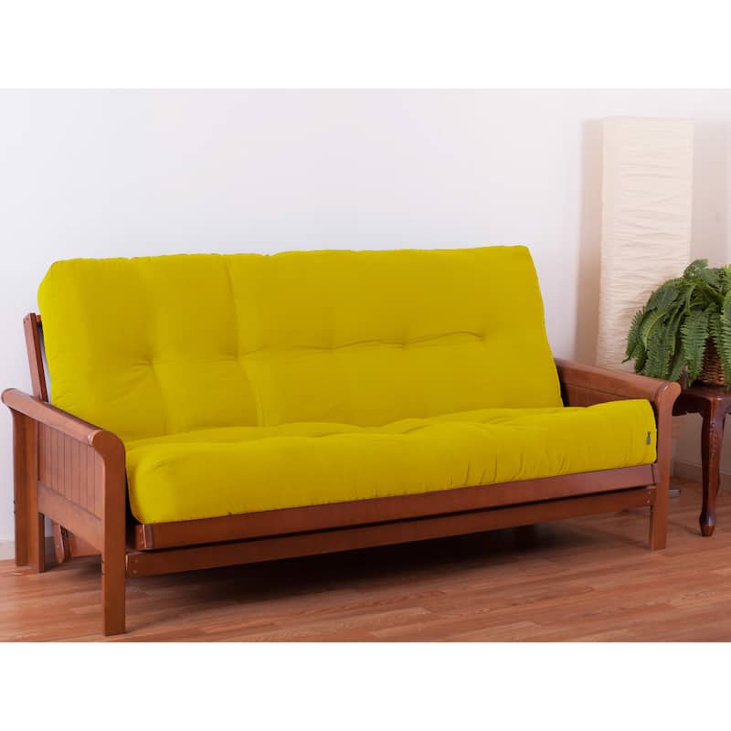 9-inch Thick Twill Futon Mattress (Twin, Full, or Queen) - Sunset - Queen