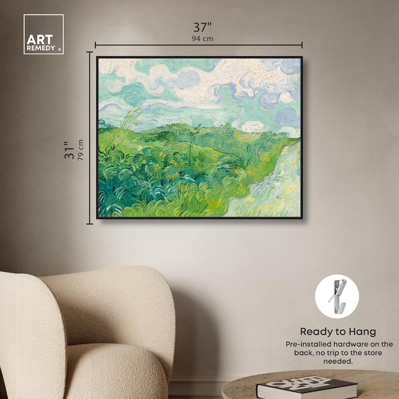 Green Wheat Fields Canvas by Art Remedy