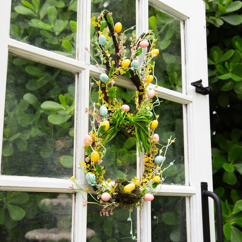 22-in Artificial Easter Bunny Shaped Wreath