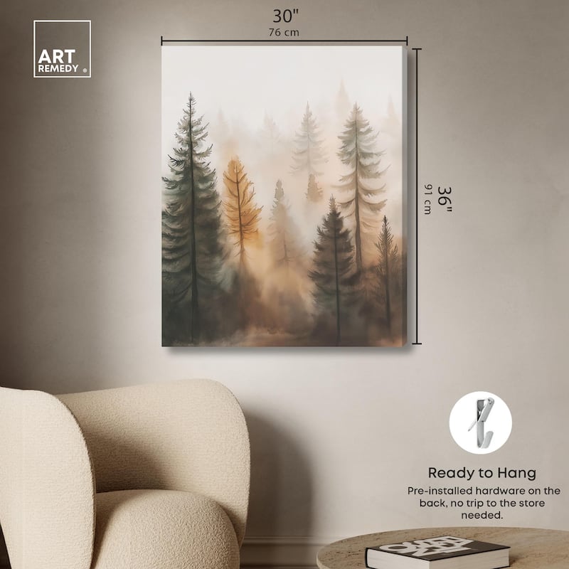 Misty Pines I Canvas by Art Remedy, Gallery Wrapped