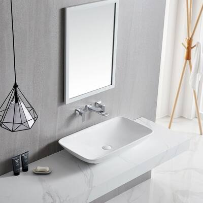 Eridanus 27" Large Elongated Countertop Bathroom Vessel Sink