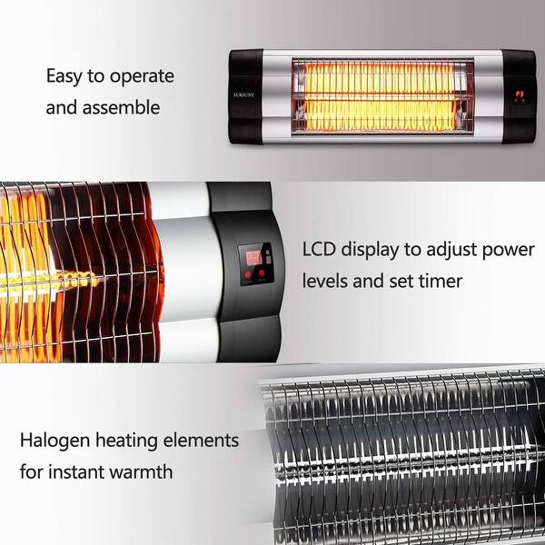 Shop Surjuny Patio Heater Electric Wall Mounted Outdoor Heater