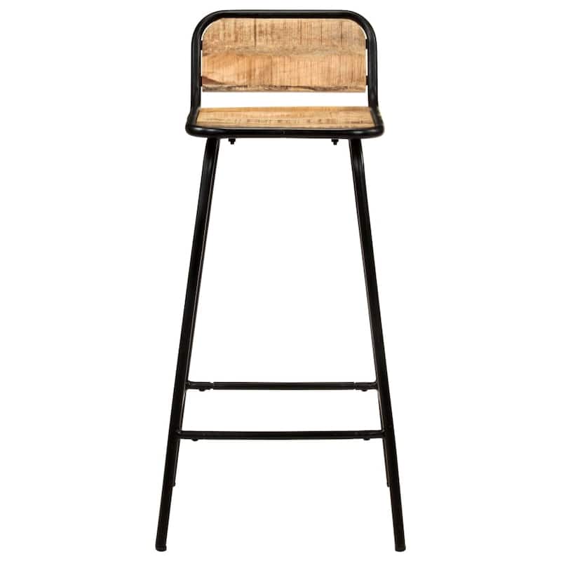 vidaXL Bar Chairs 4 pcs Solid Mango Wood - 17.3" x 17.3" x 33.1"
