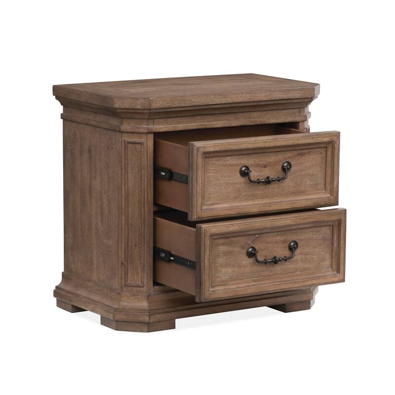 Magnussen Home Adler Court Florentine Walnut Drawer Nightstand