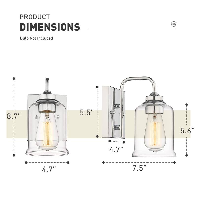 1-Light Wall Sconces Bathroom Vanity Light