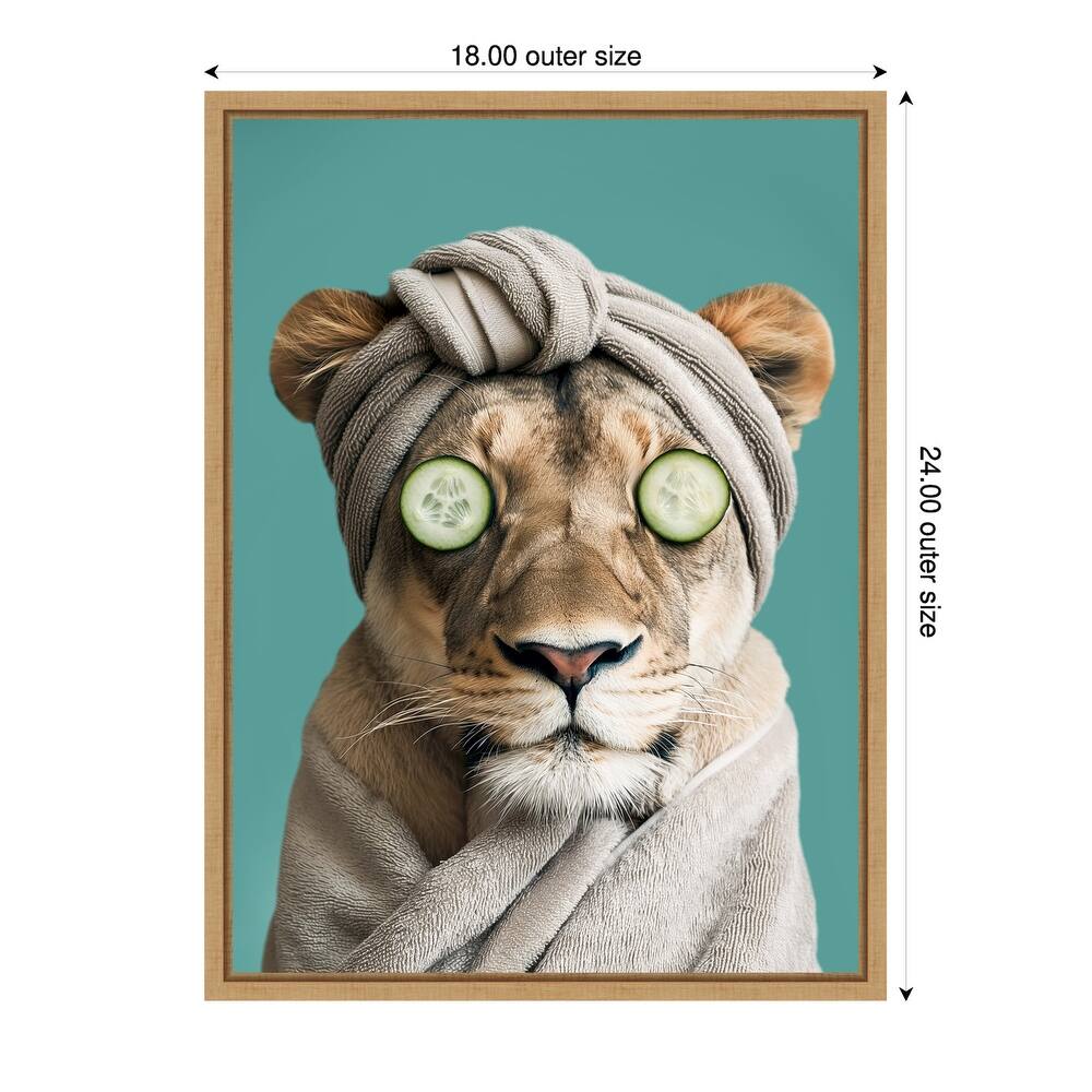 Luxury Lioness by Niky Rahner Framed Canvas Wall Art