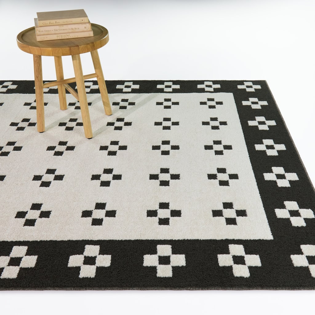 Sebenico Geometric Border Area Rug