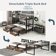 preview thumbnail 17 of 49, Heavy Metal Bunk Beds with Ladder Kids Bed Frame Twin / Twin XL / Full / Queen Size🏕️