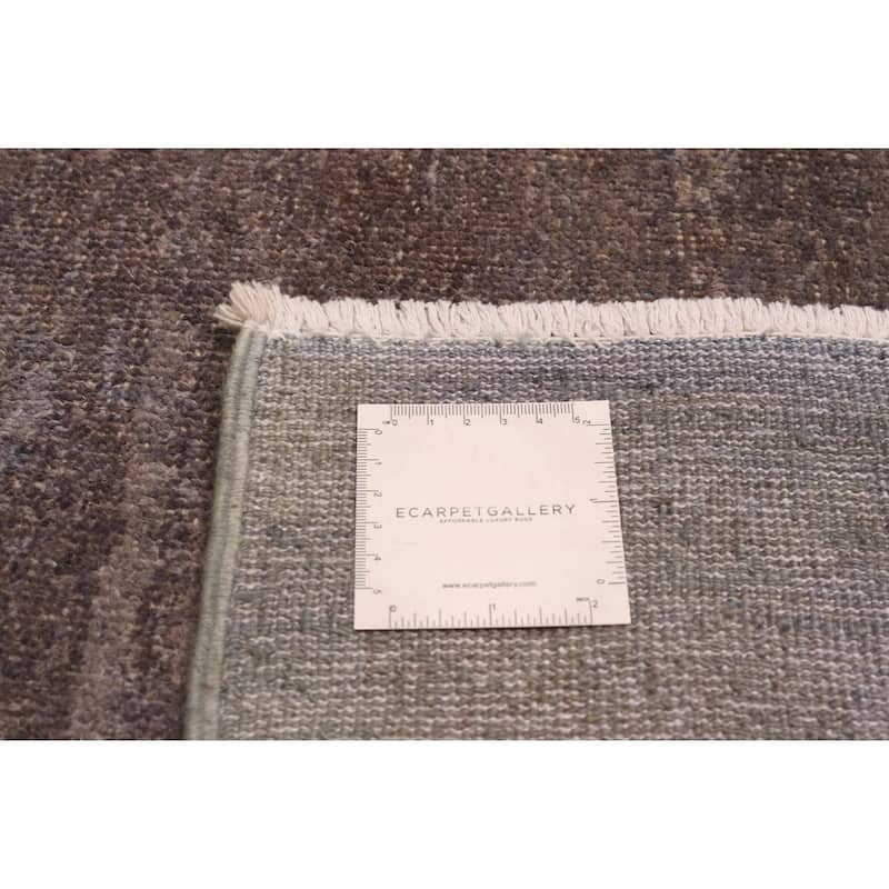 ECARPETGALLERY Hand-knotted Vibrance Grey Wool Rug - 8'0 x 9'5