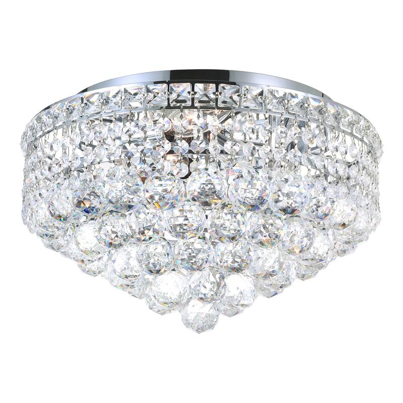 Luminous 5 Light Flush Mount With Chrome Finish - Chrome