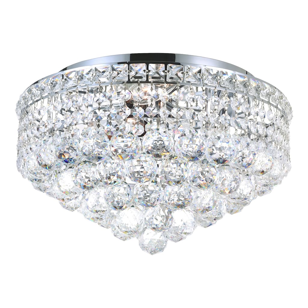 Luminous 5 Light 16in Chrome Flush Mount
