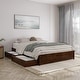 preview thumbnail 144 of 190, Barcelona Panel Platform Bed with Storage Drawers Walnut - Queen