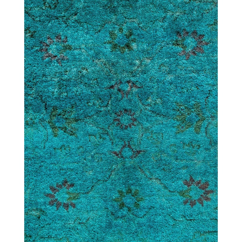 Contemporary Overdyed Wool Hand Knotted Area Rug - 3' 3" x 5' 0"