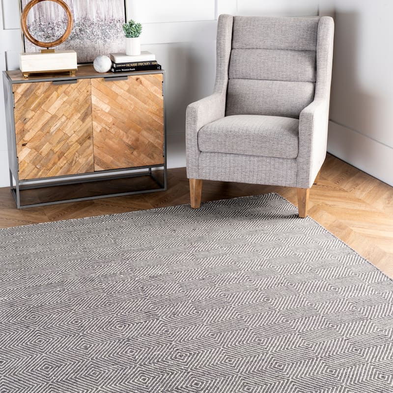 Nuloom Ago Geometric Wool Area Rug