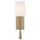 preview thumbnail 2 of 3, Trenton 1 Light Aged Brass Wall Mount - 5.5'' W x 18.5'' H x 6.5'' D