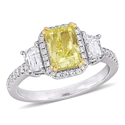 Miadora 2 3/4ct TDW Diamond Engagement Ring in 14k Two-Tone Gold