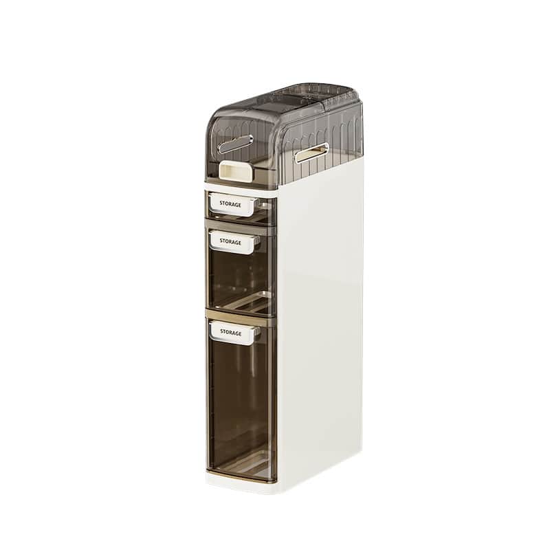 4 Tier Slim Bathroom Storage Cabinet Narrow Organizer With Wheels And Toilet Paper Holder Bathroom Cabinet