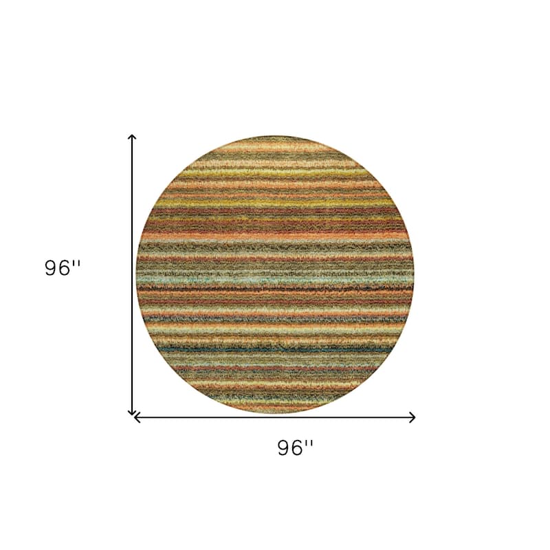 HomeRoots Striped Transitional Rectangle Outdoor Rug