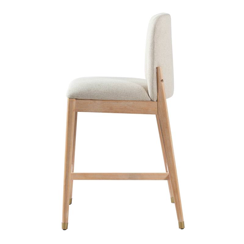 Christopher Knight Home - Clara Modern Wooden Upholstered Counter Stool