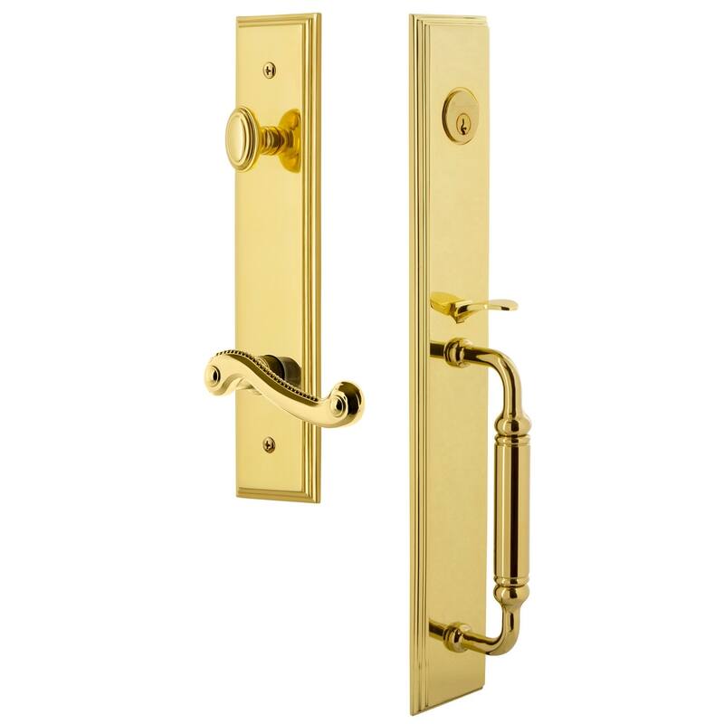 Grandeur Carre Solid Brass Rose Left Handed Keyed Entry Single