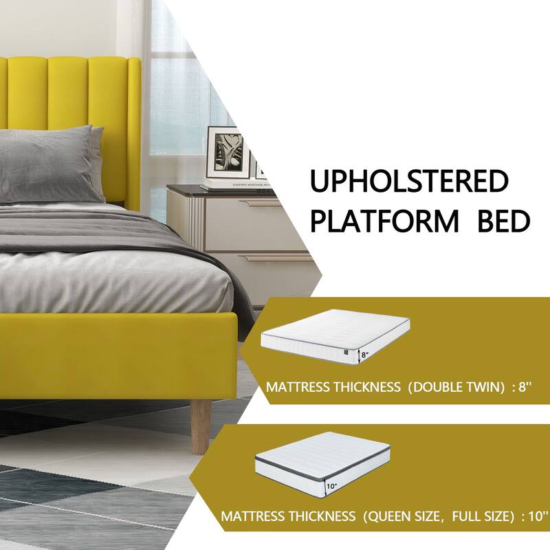 Alazyhome Upholstered Platform Bed Frame