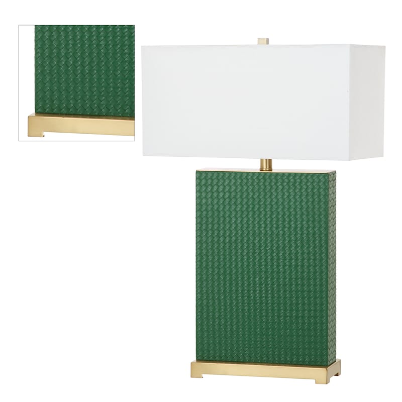 SAFAVIEH Lighting Cristin 28-inch Faux Alligator Grey Table Lamp (Set of 2) - 18"x8 x27.75 - 18Wx8Dx28H