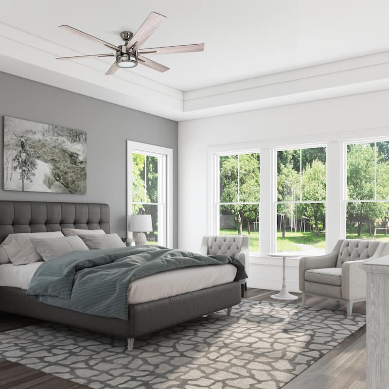 Honeywell Kaliza Modern Gun Metal Indoor Ceiling Fan with Light & Remote Control