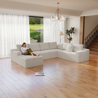 Oversized Sectional Modular Couch, Cloud Couches for Living Room, Deep ...