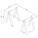 preview thumbnail 5 of 3, Amaturo 59-inch Glass Top Acrylic Writing Desk Clear