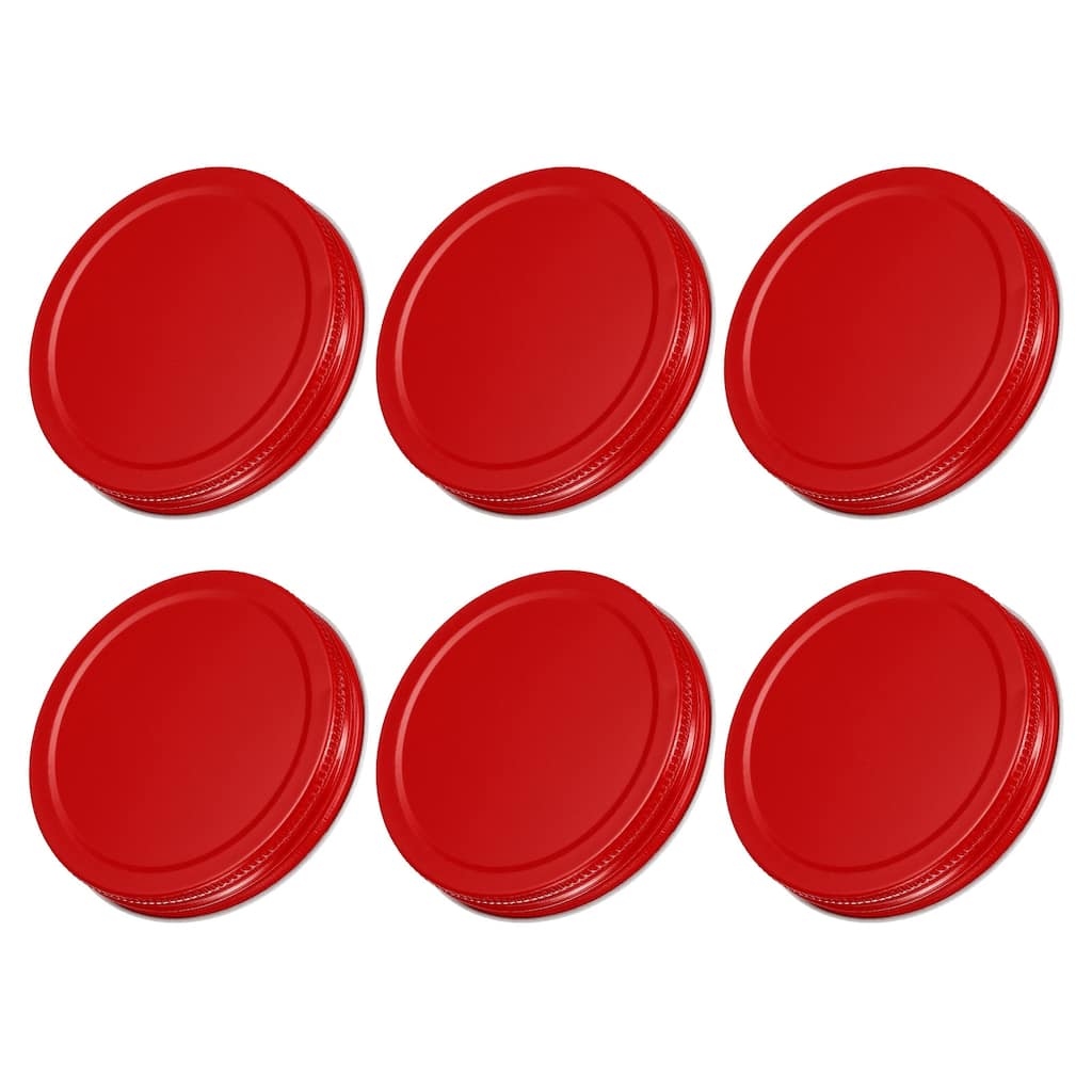 86mm/3.39" Wide Mouth Tin Plate Mason Jar Lids for Canning Jars 6Pcs