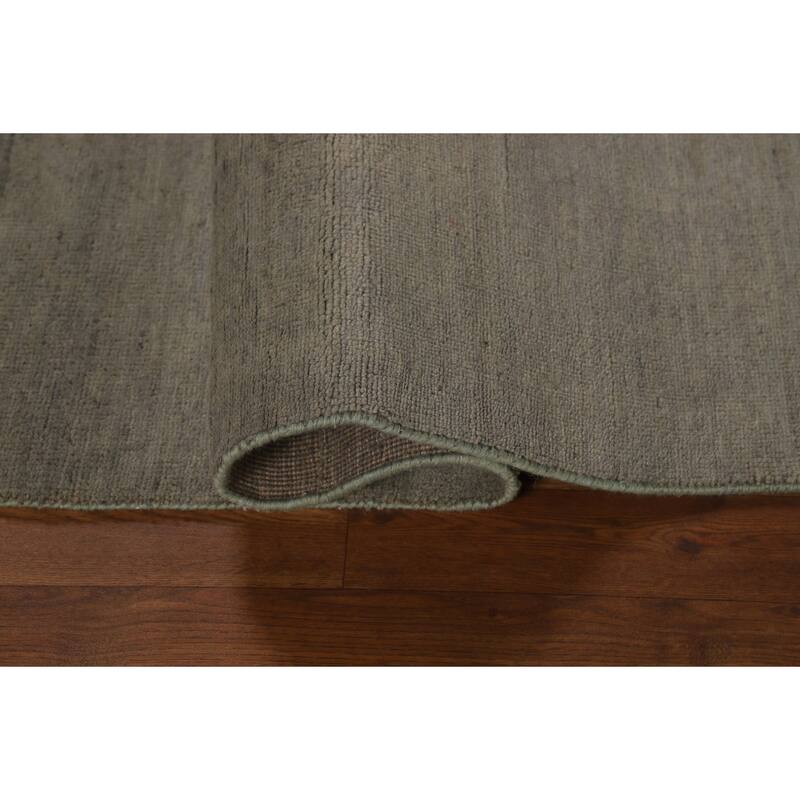 Green & Gray Gabbeh Oriental Rug Handmade Wool Carpet - 3'4" x 5'0"