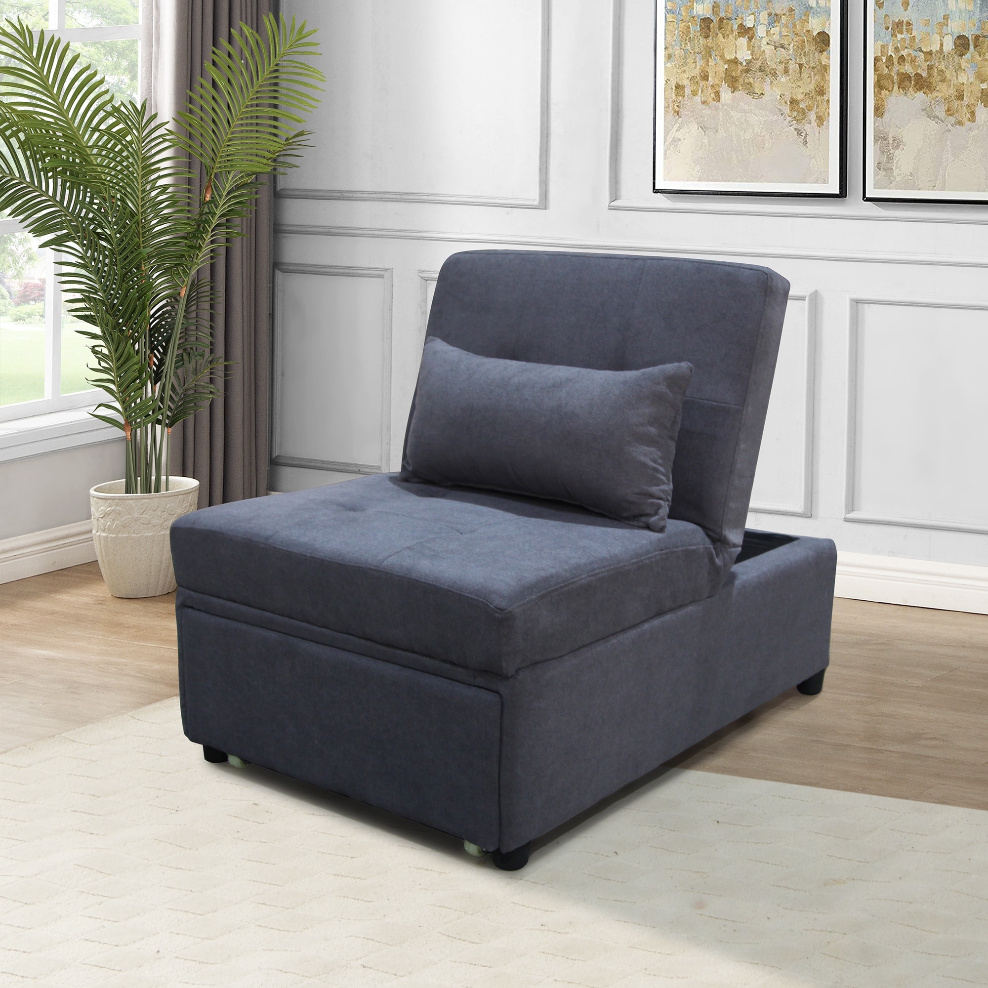 Multifunctional Lazy Sofa Chair Be Used as Tea Table Sofa
