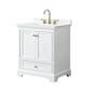 Option White / White Quartz Top / Brushed Gold Hardware