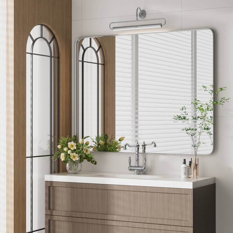 Rectangle Bathroom Vanity Mirror with Metal Frame(Vertical/Horizontal)
