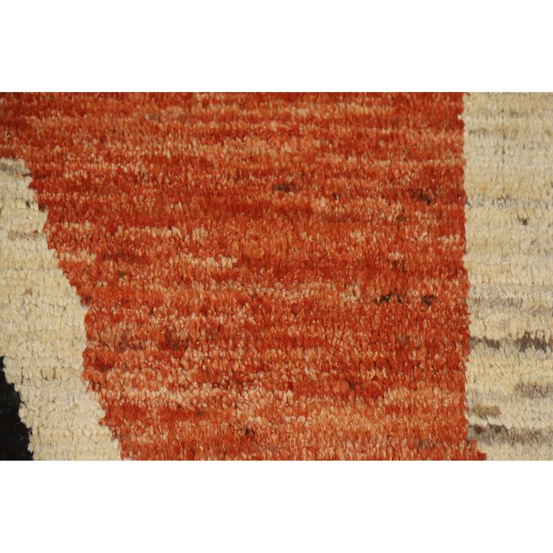 Moroccan Oriental Area Rug Handmade Bedroom Wool Carpet - 8'6" x 9'11"