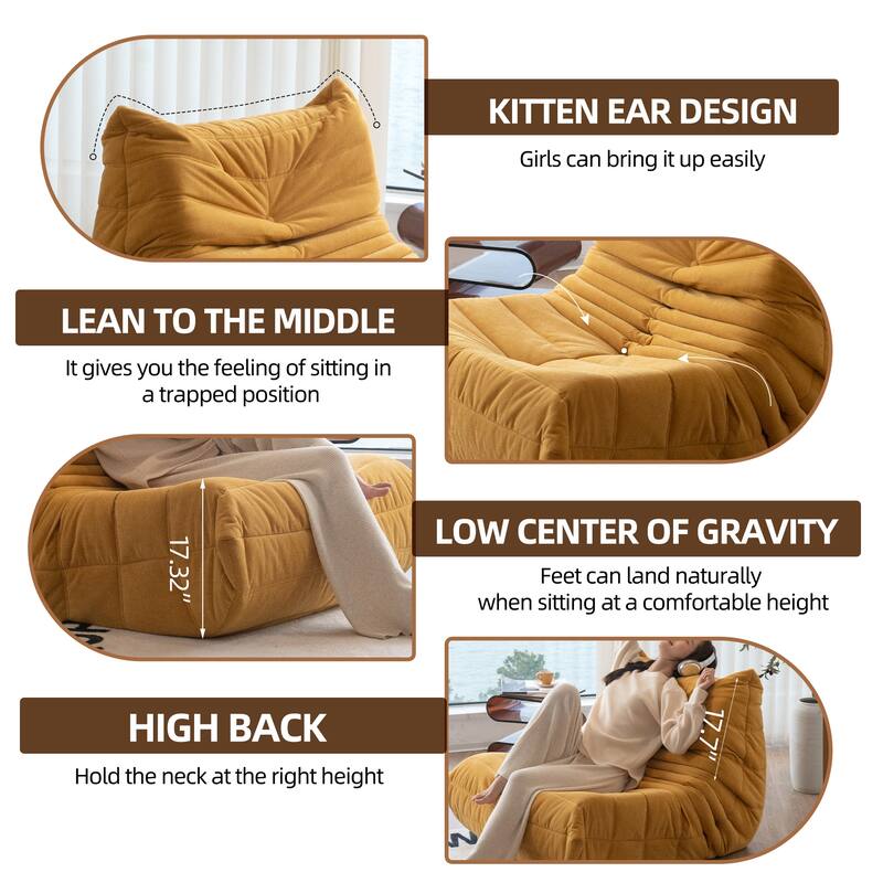 Big Bean Bag Chair Lounger Chair Stable Bean Bag Sofa for Home