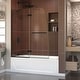 preview thumbnail 9 of 13, DreamLine Aqua Ultra 48 in. W x 58 in. H Frameless Hinged Tub Door - 48" W - 48" W Black