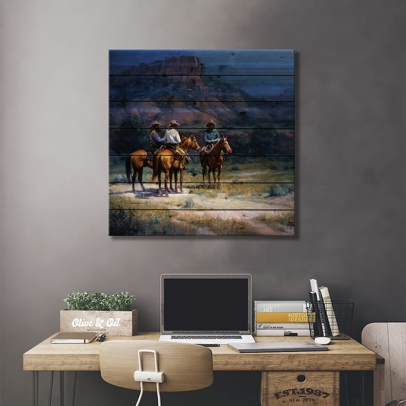 Moonshine Print On Wood by Jack Sorenson - Multi-Color