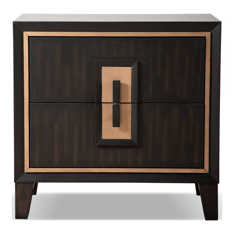 Furniture of America Nyx Modern 2-Piece Espresso Solid Wood Queen Panel Bedroom Set