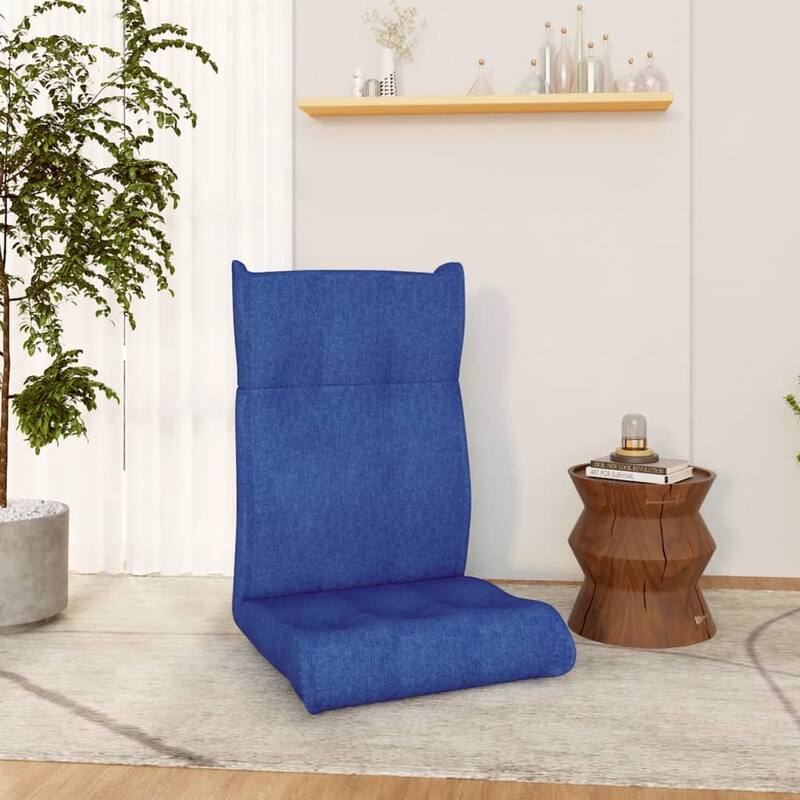 vidaXL Floor Chair Lounge Chair Chaise Lounge Folding Floor Lounger Fabric - Light gray