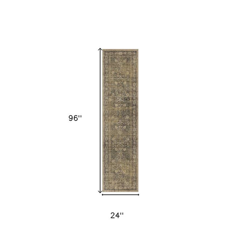 HomeRoots Medallion Traditional Rectangle Area Rug