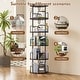 preview thumbnail 6 of 6, Rotating Bookshelf Tower 5 Tier, Spinning Bookcase, Vertical Turning Round storage Bookshelf
