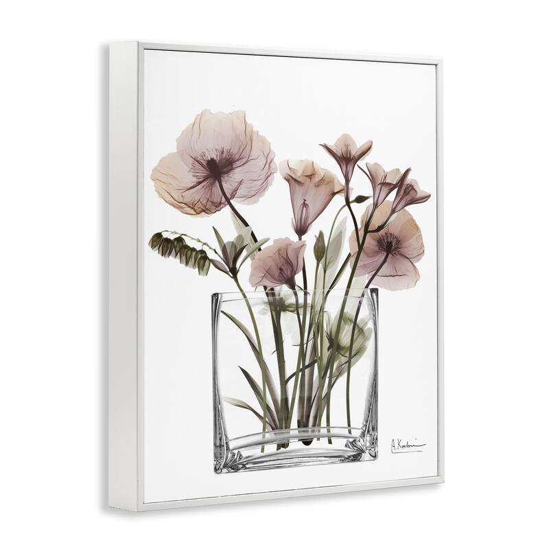 Stupell Modern Translucent Flowers Framed Giclee Art Design By Albert Koetsier